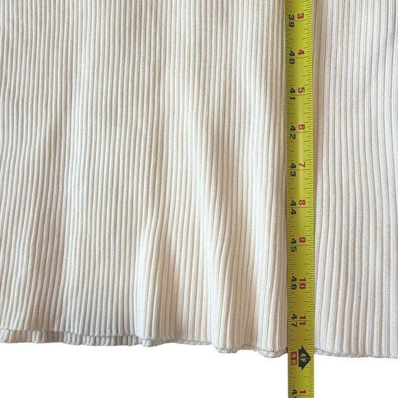 Cult Gaia Cameron Dress Medium Ivory Halter Cutout Twist Knot Ribbed Maxi NWOT - Picture 11 of 13